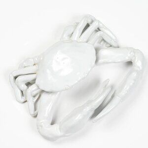Pols Potten Large White Ceramic Crab - Beach/Summer/Eclectic/Shabby Chic Decor!